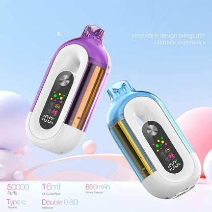 OEM Custom 50000 Puffs 2in1 Disposable Vape