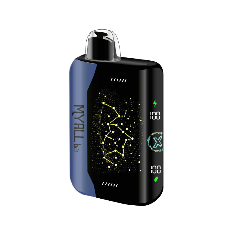 Blueberry Raspberry of MYALL bar Starry 26000 Puffs