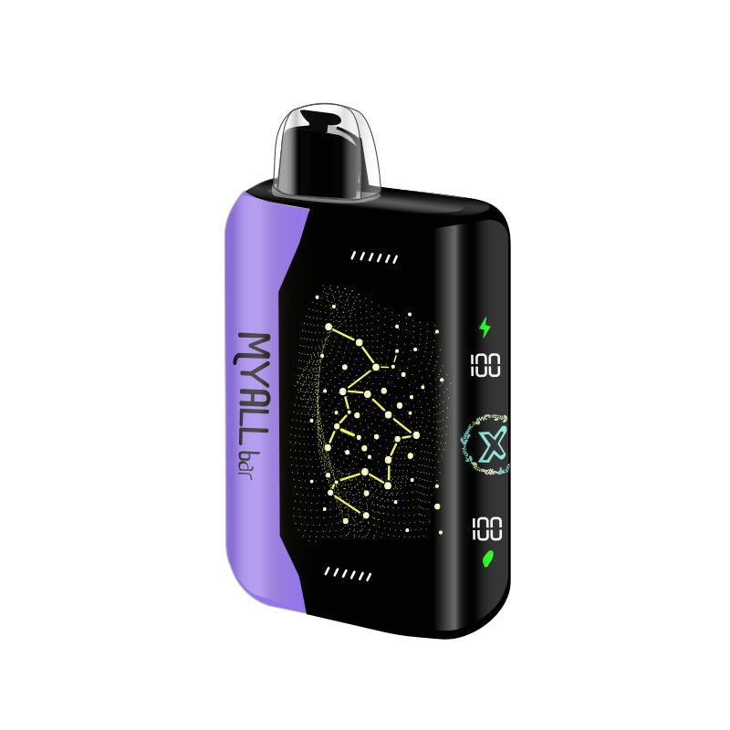 Grape ice of MYALL bar Starry 26000 Puffs