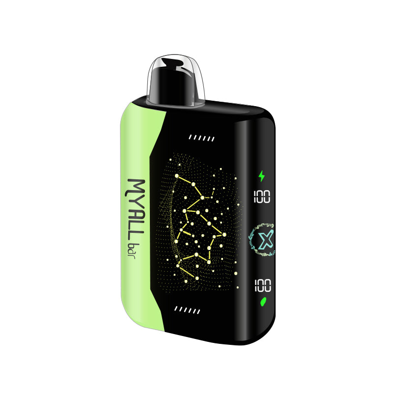 Kiwi Passion Fruit Guava of MYALL bar Starry 26000 Puffs